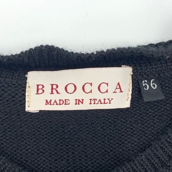 Brocca Vintage 90's Italian Wool Geometric Pull Over Sweater Men's Size XL (56) - Picture 6 of 10